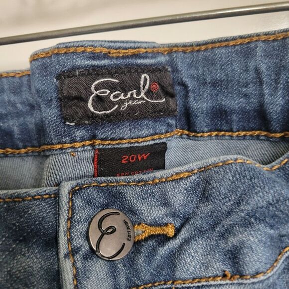 EARL JEANS 20W MODERN STEP HEM SKINNY ANKLE STRETCH JEANS 20 W 2X 3X - Picture 9 of 10